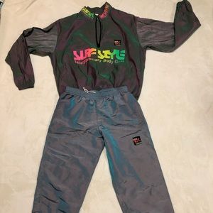 Vintage 90s Metallic SurfStyle Cosmic Jumpsuit